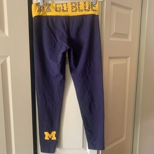 PINK University of Michigan Go Blue Leggings Yoga